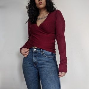 Wrap style sweater NWT
